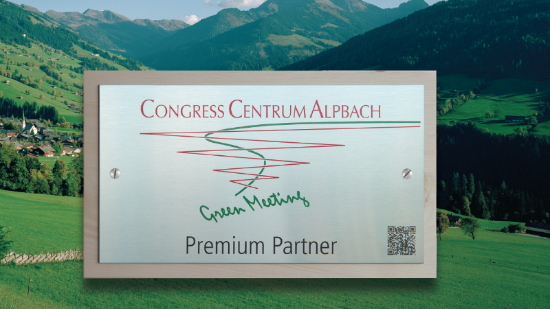 Premium Partner Plakette, Congress Centrum Alpbach, Tirol, Österreich
